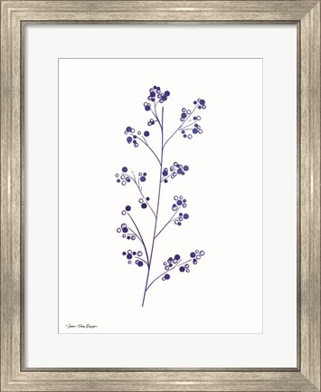 Framed Blue Plant I Print