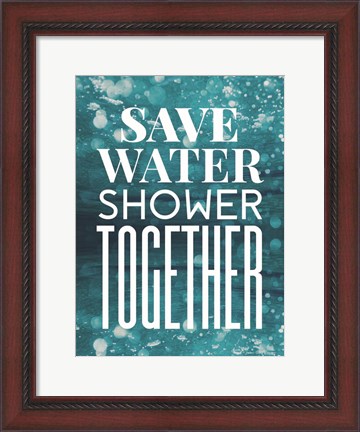 Framed Save Water Print