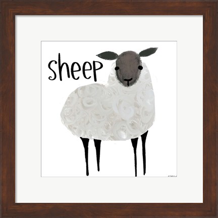 Framed Sheep Print