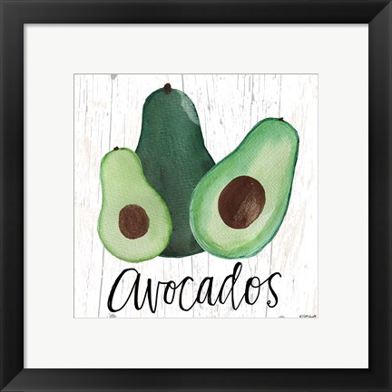 Framed Avocados Print