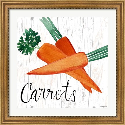 Framed Carrots Print