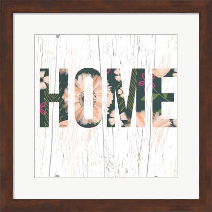 Framed Floral Home Print