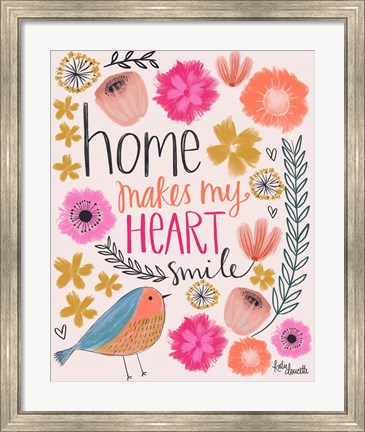 Framed Home Makes My Heart Smile Print