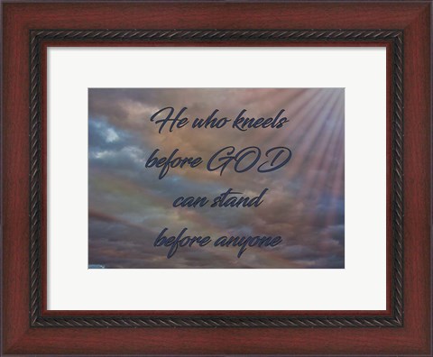 Framed He Who Kneels Print