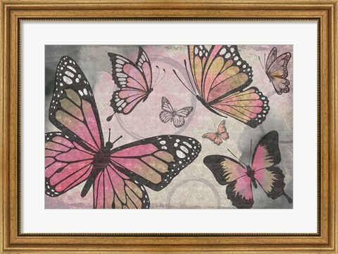 Framed Butterflies I Print