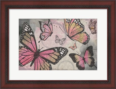 Framed Butterflies I Print