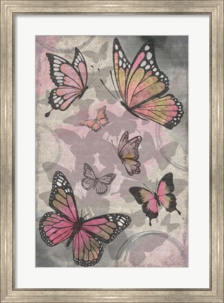 Framed Butterflies III Print