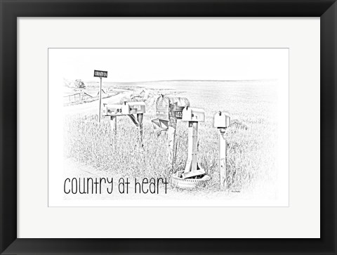 Framed Country at Heart Print