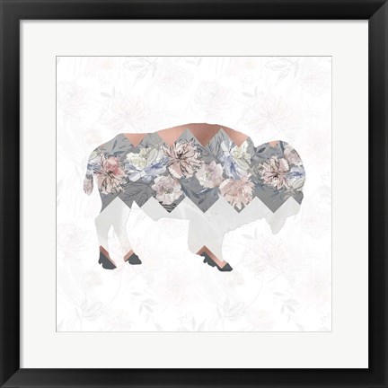 Framed Square Buffalo Print