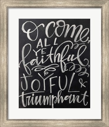 Framed Joyful Chalk Print