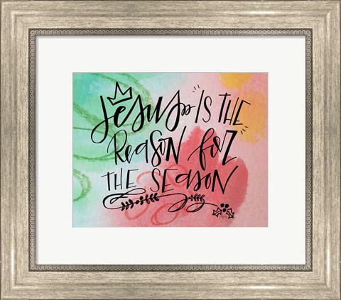 Framed Jesus Is Watercolor Print