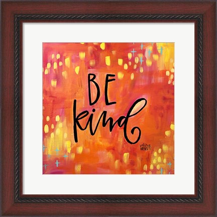 Framed Be Kind Print