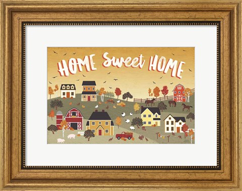 Framed Harvest Village II Print