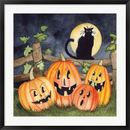 Framed Haunting Halloween Night I No Border Print