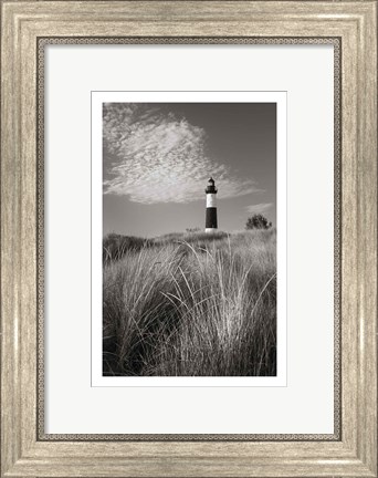 Framed Big Sable Point Lighthouse I BW Print