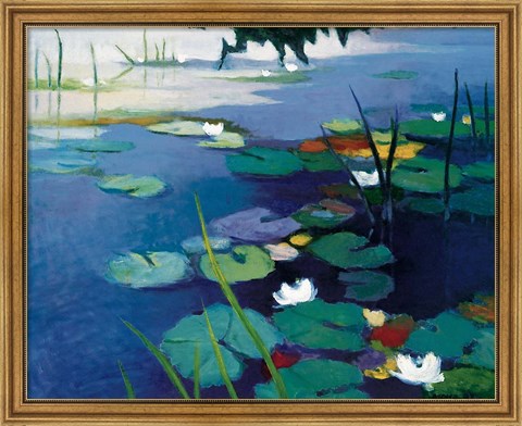 Framed Water Lilies Print