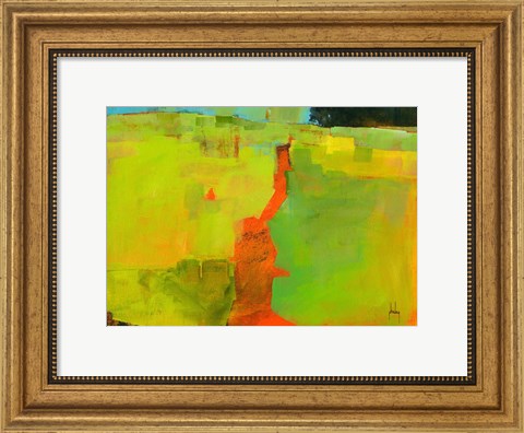 Framed Orange Path Print