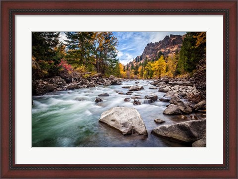 Framed Teton River Rush Print