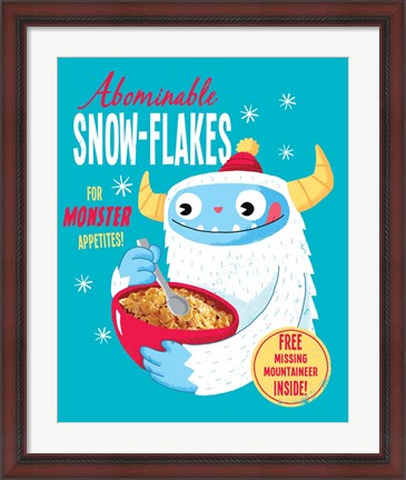 Framed Abominable Snowflakes Print