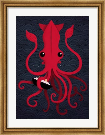 Framed Kraken Attaken Print