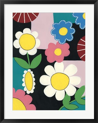 Framed Vivid Blossoms I Print