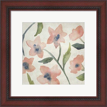 Framed Blush Pink Blooms III Print