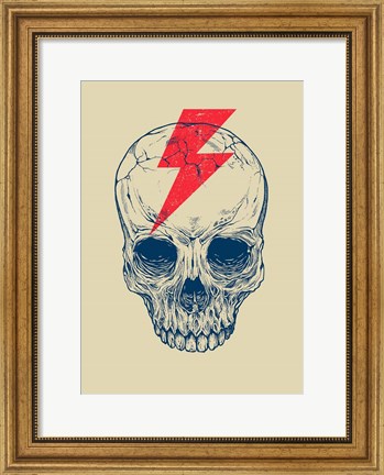 Framed Skull Bolt Print