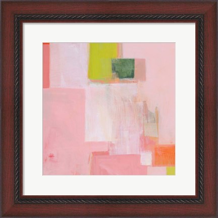 Framed Pink Squares Print