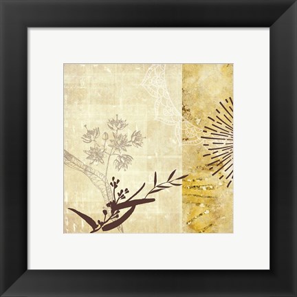 Framed Golden Henna Breeze 1 Print