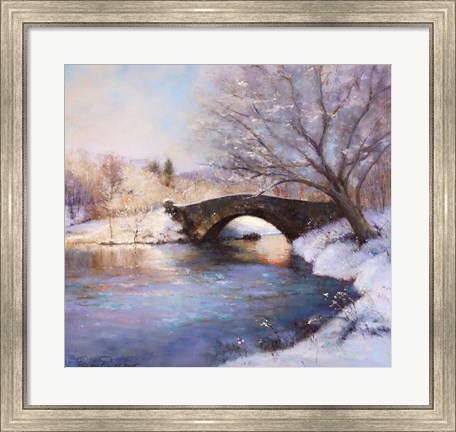 Framed Central Park Bridge Print