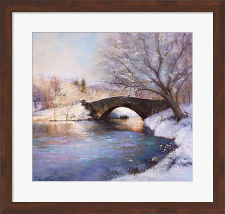 Framed Central Park Bridge Print