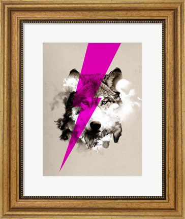 Framed Wolf Rocks Print