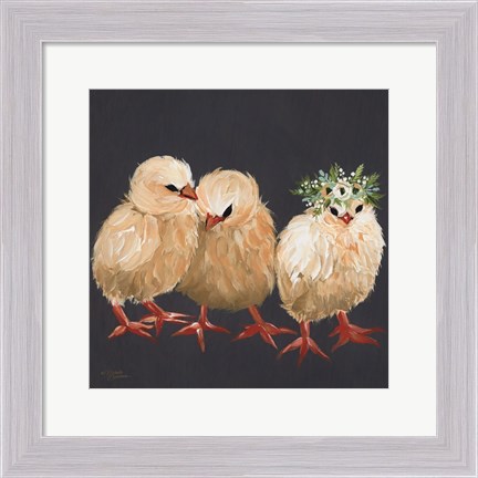 Framed Chick Trio Print