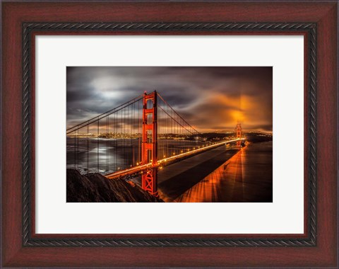 Framed Golden Gate Evening Print