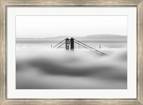 Framed Across the Bay (BW) Print