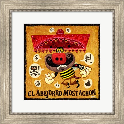 Framed Abejorro Mostachon Print