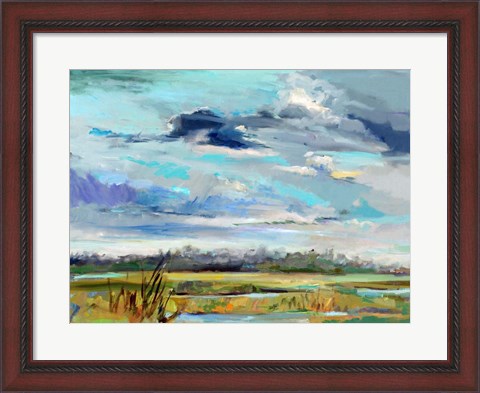 Framed Marsh Skies Print