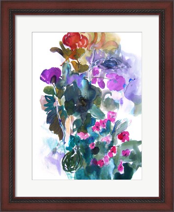 Framed Flowers and Insects Two Print