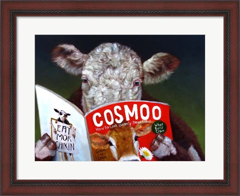 Framed Cow Tips Print