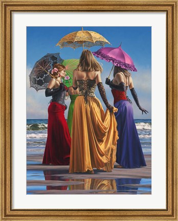 Framed Parasols Print