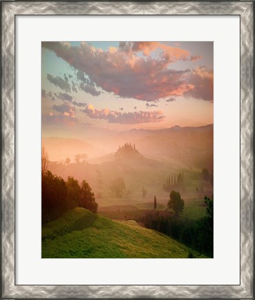 Framed Villa, Toscana Print