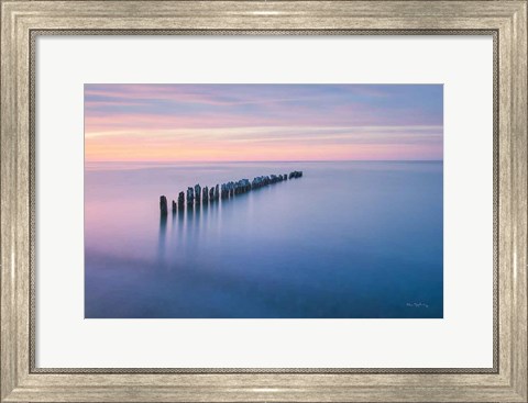 Framed Lake Superior Old Pier IV Print