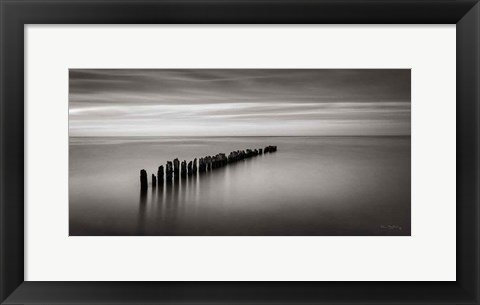 Framed Lake Superior Old Pier III Print