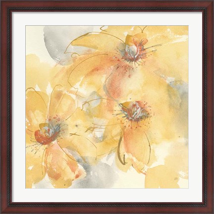 Framed Golden Clematis II Print