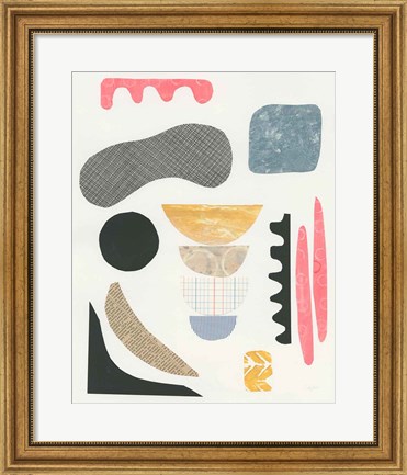 Framed Mixed Shapes I Print