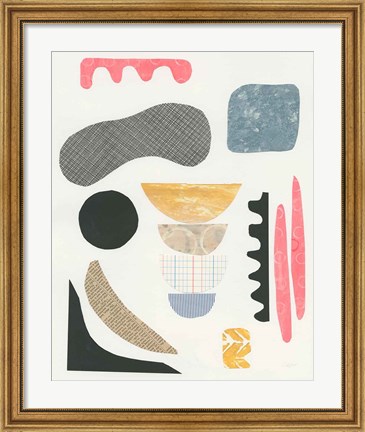 Framed Mixed Shapes I Print