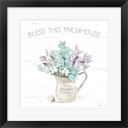 Framed Farmhouse Cotton II Print