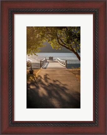 Framed Crescent Lake Pier Print