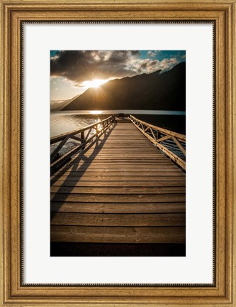 Framed Crescent Lake Sunset Print