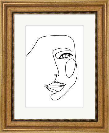 Framed Face Line 1 Print